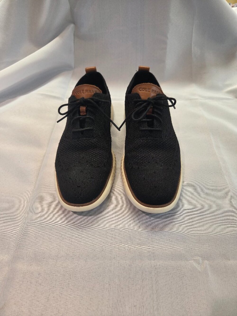 Mens Cole Haan Black Fabric Wingtip Oxford
